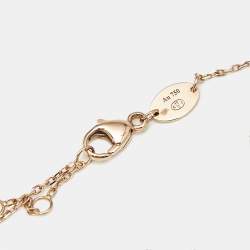 Pre Owned Chaumet Jeux de Liens Mother of Pearl Diamond 18k Rose Gold Bracelet