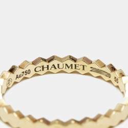 Pre Owned Chaumet Bee My Love 18k Yellow Gold Narrow Band Ring Size 55