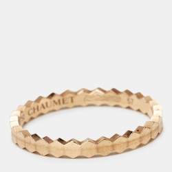 Pre Owned Chaumet Bee My Love 18k Rose Gold Ring Size 57