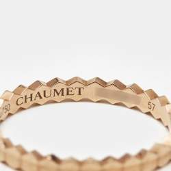 Pre Owned Chaumet Bee My Love 18k Rose Gold Ring Size 57
