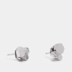 مملوكة مسبقًا Chaumet Bee My Love Diamond 18k White Gold Stud Earrings