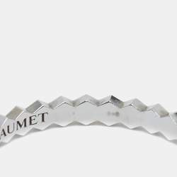 Pre Owned Chaumet Bee My Love 18K White Gold Band Ring Size 58