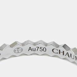 Pre Owned Chaumet Bee My Love 18K White Gold Band Ring Size 58