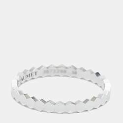 Pre Owned Chaumet Bee My Love 18K White Gold Band Ring Size 58