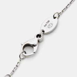 Pre Owned Chaumet Jeux de Liens Mother of Pearl Diamond 18k White Gold Bracelet