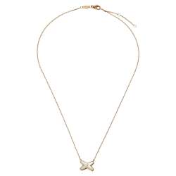 Chaumet Jeux De Liens Mother of Pearl Diamond 18K Rose Gold Necklace