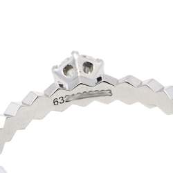 Pre Owned Chaumet Bee My Love Solitaire 0.31ct Diamond 18K White Gold Ring Size 49