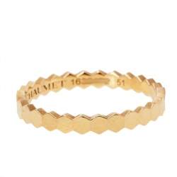 Chaumet Bee My Love Textured 18K Rose Gold Ring Size 51