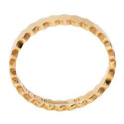 Chaumet Bee My Love Textured 18K Rose Gold Ring Size 51