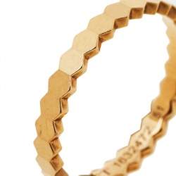 Chaumet Bee My Love Textured 18K Rose Gold Ring Size 51
