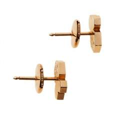 Pre Owned Chaumet Bee My Love Diamond 18k Rose Gold Stud Earrings