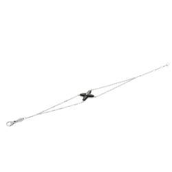 Pre Owned Chaumet Jeux de Liens Diamond Grey Mother of Pearl 18K White Gold Bracelet