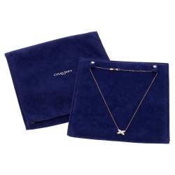 Chaumet Jeux De Liens Mother of Pearl Diamond 18K Rose Gold Pendant Necklace