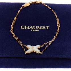 Chaumet Jeux De Liens Mother of Pearl Diamond 18K Rose Gold Bracelet