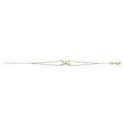 Chaumet Jeux De Liens Mother of Pearl Diamond 18K Rose Gold Bracelet