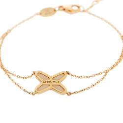 Chaumet Jeux De Liens Mother of Pearl Diamond 18K Rose Gold Bracelet