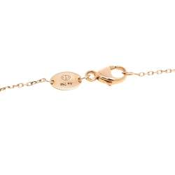 Chaumet Jeux de Liens Turquoise Diamond 18K Rose Gold Pendant Necklace