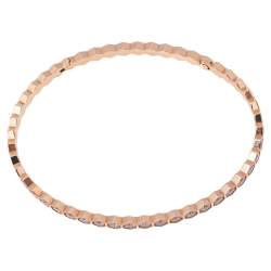 Chaumet Bee My Love Pave Diamond 18K Rose Gold Bangle Bracelet