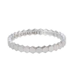 Chaumet Bee My Love 18K White Gold Band Ring Size 57