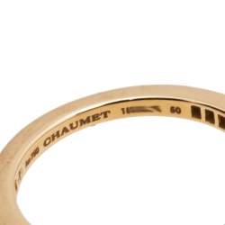 Chaumet Triomphe de Chaumet  Diamond 18K Rose Gold Wedding Band Ring Size 50