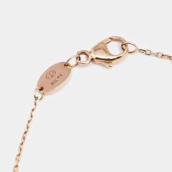 Chaumet Jeux de Liens Diamond Turquoise 18K Rose Gold Chain Link Bracelet