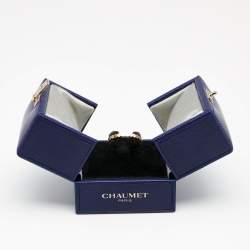Chaumet Bee My Love Geometric Textured 18K Rose Gold Ring Size 54