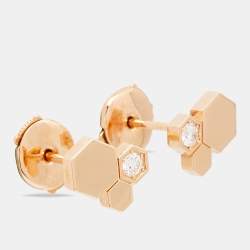 Chaumet Bee My Love Diamond 18k Rose Gold Earrings