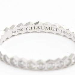 Chaumet Bee My Love 18K White Gold Diamond Ring EU 58