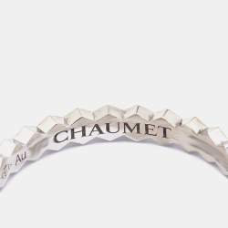 Chaumet Bee My Love Diamond 18k White Gold Ring Size 52