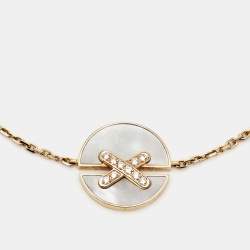 Chaumet Jeux de Liens Harmony Mother of Pearl Diamonds 18k Rose Gold Bracelet