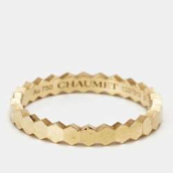 Chaumet Bee My Love 18k Yellow Gold Band Ring Size 51