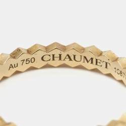 Chaumet Bee My Love 18k Yellow Gold Band Ring Size 51