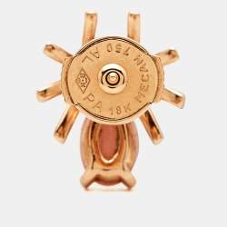 Pre Owned Chaumet Attrape-Moi Spider Diamond Pink Opal 18k Rose Gold Single  Earrings