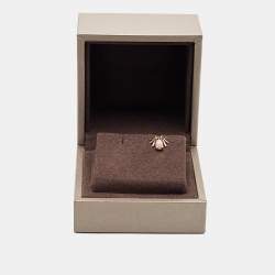 Pre Owned Chaumet Attrape-Moi Spider Diamond Pink Opal 18k Rose Gold Single  Earrings