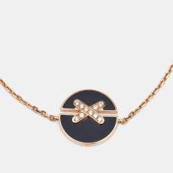 Chaumet Jeux de Liens Harmony Onyx Diamonds 18k Rose Gold Bracelet