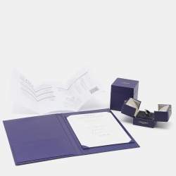 Pre Owned Chaumet Bee My Love Solitaire 0.33ct Diamond 18K White Gold Ring Size 47