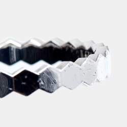 Pre Owned Chaumet Bee My Love Solitaire 0.33ct Diamond 18K White Gold Ring Size 47