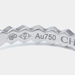 Pre Owned Chaumet Bee My Love Solitaire 0.33ct Diamond 18K White Gold Ring Size 47