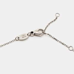 Chaumet Jeux de Liens Grey Mother of Pearl Diamond 18k White Gold Necklace