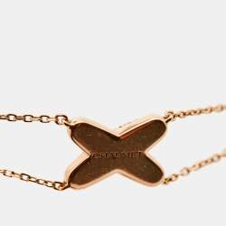Chaumet Jeux de Liens Diamond 18K Rose Gold Double Chain Bracelet 