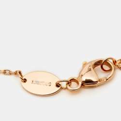 Chaumet Jeux de Liens Diamond 18K Rose Gold Double Chain Bracelet 