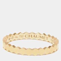 Pre Owned Chaumet Bee My Love 18k Yellow Gold Band Ring Size 51