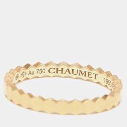 Pre Owned Chaumet Bee My Love 18k Yellow Gold Band Ring Size 51