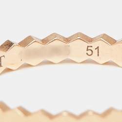 Chaumet Bee My Love 18K Rose Gold Band Ring Size 51
