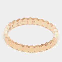 Chaumet Bee My Love 18K Rose Gold Band Ring Size 51