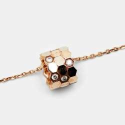 Chaumet Bee My Love Diamond 18K Rose Gold Small Model Pendant Necklace