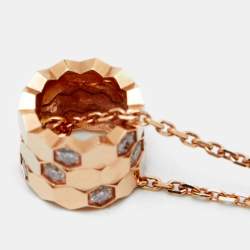 Chaumet Bee My Love Diamond 18K Rose Gold Small Model Pendant Necklace