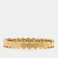 Chaumet Bee My Love 18k Yellow Gold Band Ring Size 54