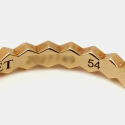 Chaumet Bee My Love 18k Yellow Gold Band Ring Size 54