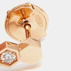 Pre Owned Chaumet Bee My Love Diamond 18k Rose Gold Earrings